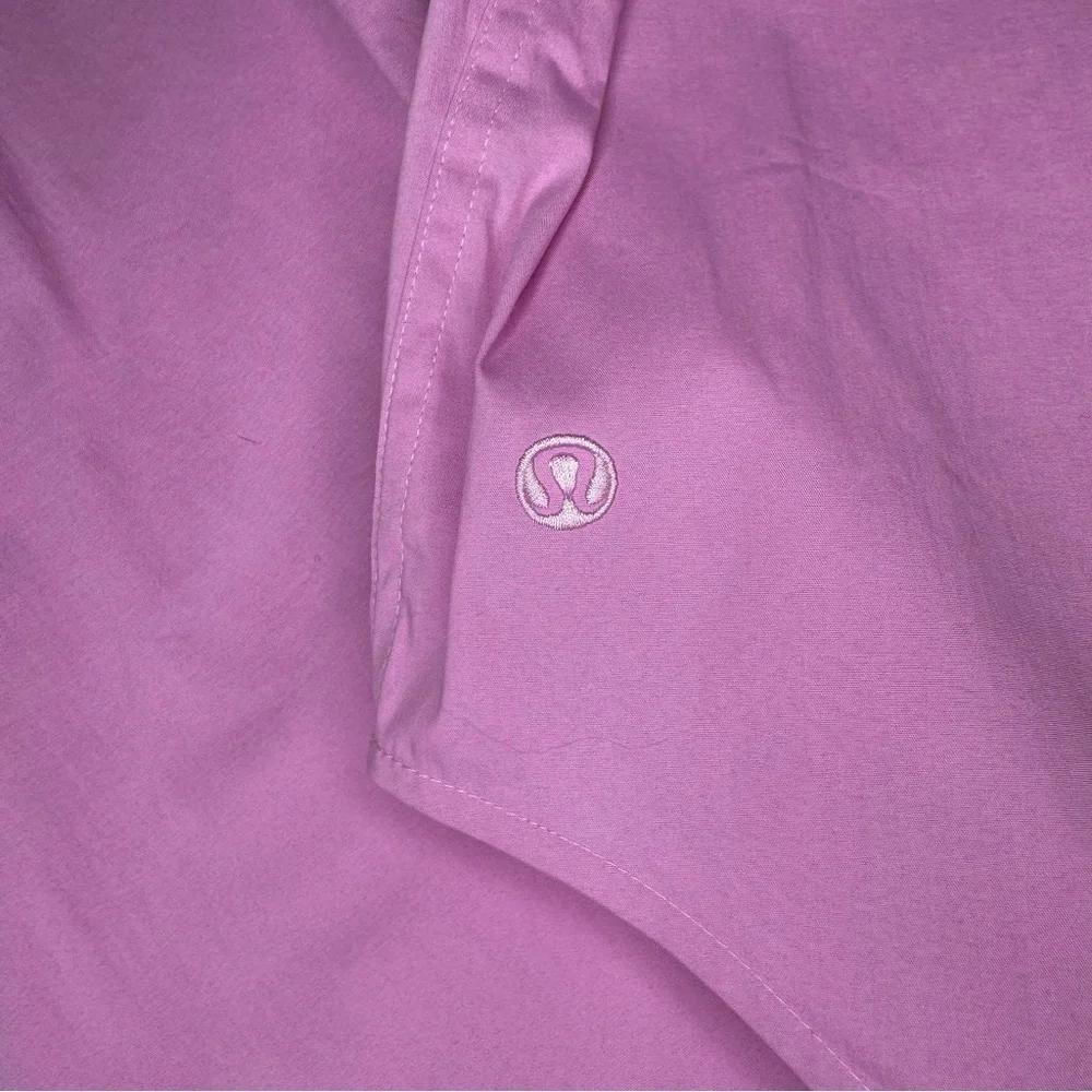 Lululemon Cotton Blend Poplin Button Down Shirt Vitapink Size Large NWT